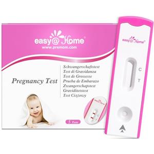 Easy@Home 5 Test di Gravidanza HCG Cassetta : Alta Sensibilità 10 mIU/mL - Risultati Rapidi in 5 Minuti