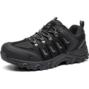 NORTIV 8 Scarpe da Trekking Traspiranti Uomo Scarpe da Leggere Basse Impermeabili per Arrampicata All'aperto,Size 43,Nero/Grigio,Quest-1