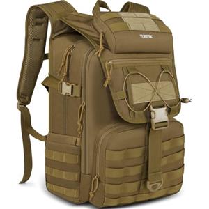 YOREPEK Zaino Militare Tattico, 50 Litri Zaini Grande Zaini Militari 3 Giorni Zaino Trekking Impermeabile Borsa Uomo per Escursionismo Trekking Campeggio Viaggiare Caccia, Cachi