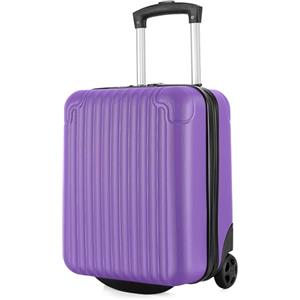 R.Leone Valigia Trolley Bagaglio a Mano 40x30x20cm Wizzair Vueling 2 Ruota in ABS 288 (Viola, Valigia 40X30X20cm 2Ruota)
