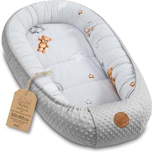 Totsy Baby Riduttore lettino neonato - 90x50 cm nido culla pod cocoonababy babynest antisoffoco per bambina e bambino baby nest per neonati Orsacchiotti