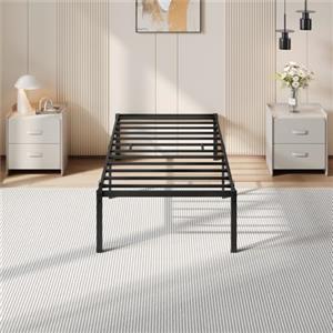 Yaheetech Rete Letto Singolo 41,5 cm in Metallo 90 cm × 190 cm senza Testiera Spazio Aggiuntivo per Camera da Letto