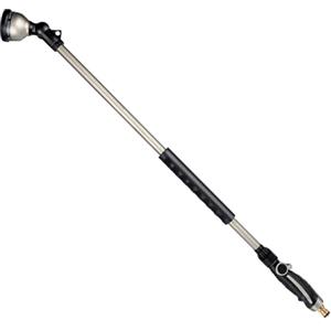 RESTMO 92 cm Untra, doccetta da giardino in metallo con testa girevole a 180°, 10 modelli di spruzzo, controllo del flusso del pollice, bacchetta per irrigazione per fioriere e arbusti