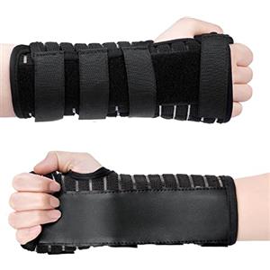 AOOWU Tutore Polso, Fascia da Polso Supporto Polso Traspirante e Regolabile Con Piastre di Metallo, Polsiera per Sollievo dal Dolore per Tunnel Carpale, Slogature, Tendinite e Artrite