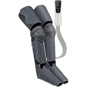 JYC CREATIVE Massaggiatore per gambe, massaggio gambe e piedi con compressione d'aria e calore, 6 modalità - 4 intensità, aiuta ad alleviare le vene varicose, drenaggio linfatico, circolazione e rilassamento,