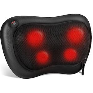 ALLJOY Cuscino Massaggiante Shiatsu, Massaggiatore Schiena Cervicale e Collo Riscaldante, 4 Massaggio Nodi e 3 Modalità, Regalo per Donne/Uomini, Portatile Massaggiatore per Auto da Ufficio a Casa