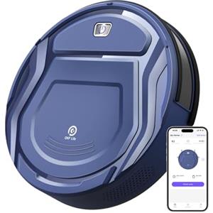 OKP Robot Aspirapolvere K2, Evitamento Ostacoli Freemove 3.0, 2100Pa, 120 Minuti, Ultra Silenzioso e Sottile, 4 Modalità di Pulizia, WiFi/App/Alexa, Adatto per Pavimenti Duri/Tappeti/Animali, Blu