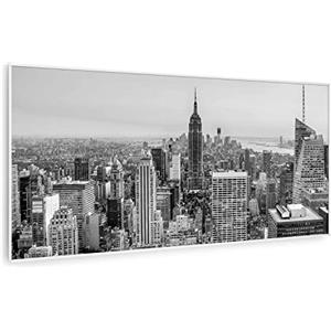 Klarstein Air Art Smart Stufa Elettrica Basso Consumo, Termoconvettore Elettrico da Parete 700W con Controllo IoT/WiFi App,Termosifone Elettrico a Muro, Pannello Radiante Infrarossi, Senza CO2