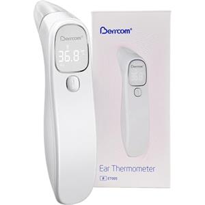 Berrcom Termometro Fronte e Orecchio Termometro Febbre Infrarossi Senza Contatto Termometro Neonato Digitale con Lettura Istantanea, Interruttore °C/°F, Allarme Febbre