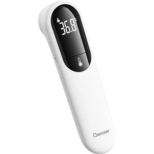 Berrcom Termometro Febbre Infrarossi Termometro Neonato Senza Contatto Nuova Tecnologia a Doppia Sonda Termometro Digitale per Allarme Febbre, Interruttore °C/°F