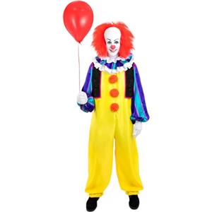 Funidelia Costume Ufficiale Pennywise - IT per uomo, Include tuta, gorgiera, gilet e guanti, Taglia XL - Completo per adulti per feste, Carnevale e Halloween