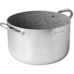 Aeternum, Grande Famiglia Deluxe, Pentola Antiaderente, Diametro 28 cm, Adatto all'Induzione, Alluminio, Acciaio, Argento