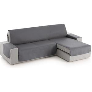 textil-home Textilhome Copridivano 3 Posti con Penisola Destro Adele - Trapuntato Reversibile Universale Gray | Copri divano Angolare 200 cm, Salvadivano Antigraffio per Gatti, Antimacchia