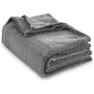 Winthome Coperta Pile Morbida Soffice, Plaid Divano Calda, Blanket Facile da Pulire, Coperta per Bambini, Adolescenti e Adulti, Coperta Peluche Adatta a Tutte le Stagioni (130x170cm, Grigio chiaro)