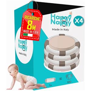 My Happy Nappy Ricariche -【Compatibili con Tommee Tippee Sangenic Tec, Simplee Sangenic e Twist & Click】- Super Ricariche XXL - Trattamento Anti-Odore EVOH Efficace a 7 Strati - Made in Italy