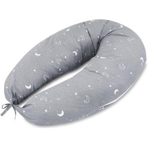 Totsy Baby Cuscino gravidanza 190cm - Supporto per dormire sul fianco e alleviare la schiena Lungo per letto matrimoniale o singolo Perfetto per il relax in maternità forma a C Oeko-Tex