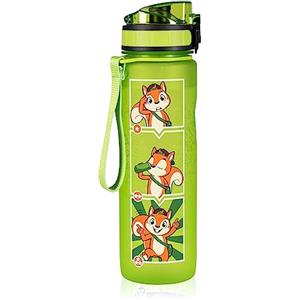 Monte Stivo® Borraccia per bambini a prova di perdite, 600 ml, senza BPA, con chiusura a 1 clic, regalo per scuola e tempo libero, borraccia per ragazze e ragazzi, per l'asilo e la scuola