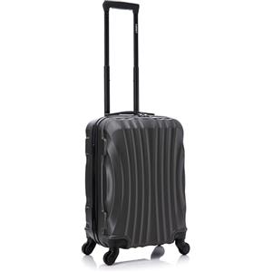 R.Leone Valigia 55x35x25 cm Trolley Bagaglio a Mano 4 Ruota in ABS Air France KLM 20373FR (Valigia 55x35x25cm, Grigio)