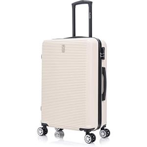 CELIMS - Valigia Media 20 kg Rigida Leggera | Valigia da Stiva 65cm Donna | Lucchetto Integrato | ABS | Trolley Medio 65cm con 4 Ruote | Beige