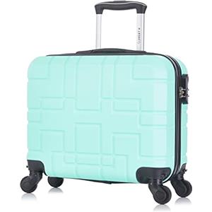 R.Leone Valigia EasyJet 45x36x20 cm Trolley Bagaglio a mano in ABS 4 Ruote 2130 (XS 45X41X20cm senza ruota 45x36x20cm, Verde Acqua)