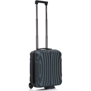 R.Leone Valigia 45x36x20 cm Easyjet Trolley Bagaglio a Mano 2 Ruota in ABS 20374ES (45x36x20cm 2Ruota, Verde Scuro)