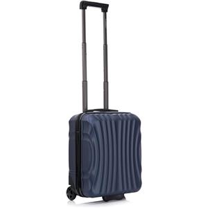 R.Leone Valigia 45x36x20cm Easyjet Trolley Bagaglio a Mano 2 Ruota in ABS 20374ES (45x36x20cm 2Ruota, Blu)