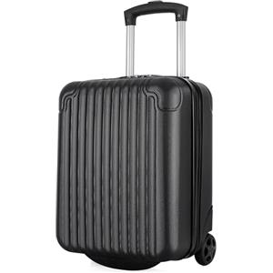 R.Leone Valigia Trolley Bagaglio a Mano 40x30x20cm Wizzair Vueling 2 Ruota in ABS 288 (Nero, Valigia 40X30X20cm 2Ruota)