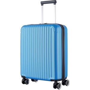 R.Leone Ryanair 55x40x20 cm Valigia Trolley Bagaglio a mano 4 Ruote in ABS Autonomo 999 (Azzurro, Valigia 55x40x20 cm)