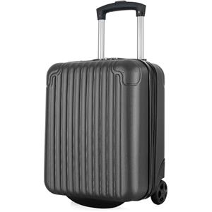 R.Leone Valigia 40x30x20 cm Trolley Bagaglio a mano 2 Ruote in ABS adatto Wizz Air, Vueling, Volotea 288 (Grigio, Valigia 40x30x20 cm, 2 Ruote)