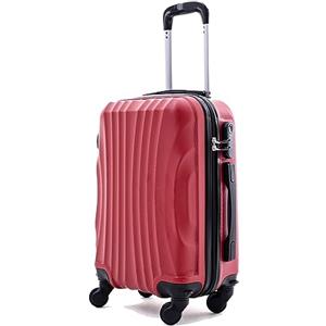 R.Leone 50x35x20 ruota smontabile 45x36x20 cm EasyJet Valigia Trolley Bagaglio a mano in ABS 4 Ruote Rimovibili 20374 (50x35x20 ruota smontato 45x36x20 cm, Rosso)