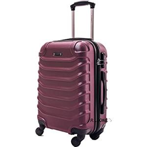 R.Leone Valigia EasyJet 45x36x20 cm Trolley Bagaglio a mano in ABS 4 Ruote (Bordò, 2026 Valigia 50x33x19,5 cm)