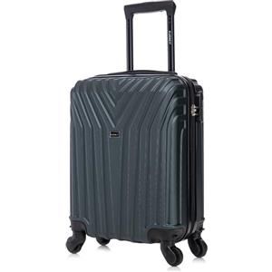 R.Leone Valigia da 1 Fino a Set 4 Trolley Rigido grande, medio, bagaglio a mano e bagaglio EasyJet 45X36X20cm 4 ruote in ABS 9002 (Verde Scuro, XS Bagaglio EasyJet)