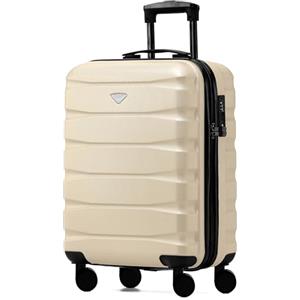 Flight Knight Valigie Rigide in ABS Leggere a 4 Ruote - Bagaglio a mano approvato per oltre 60 compagnie aeree tra cui easyJet, Jet2 e dimensioni massime per Ryanair (Priorita) 55x40x20cm