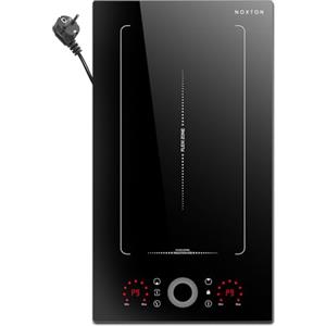 NOXTON Piano Cottura Induzione 2 Fuochi con Flessible Zone, Piani Cottura 3500W Cucina, Fornello a Induzione Elettrico, Piastra Induzione Elettrica con Controllo Slitta ad Anello & Toccare