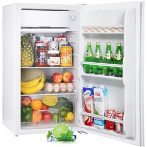 Upstreman 91L Frigorifero Piccolo Con Vano di Raffreddamento Rapido, Silenzioso, Termostato Regolabile, Scomparto per Verdure, Mini Frigo da Camera, Dormitorio, Ufficio,Bianco -BR321