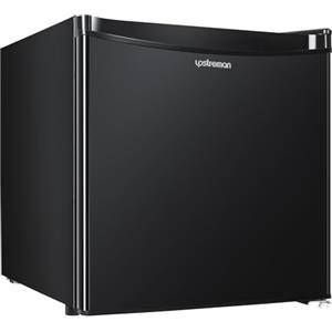 Upstreman Mini Frigo con Congelatore 46L, Silenzioso, Porta Reversibile, Termostato Regolabile, Risparmio Energetico, Frigorifero Piccolo da Ufficio, Camera, Hotel, Nero Lucido -FR17