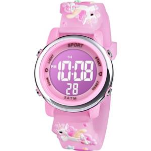 Vicloon Orologio Digitale per Bambini, Orologio da Polso per Ragazzi e Ragazze, Polso unicorno, Cartoni 3D Waterproof Retroilluminazione a 7 Colori, Regalo di Natale Regali per Ragazzi e Ragazze