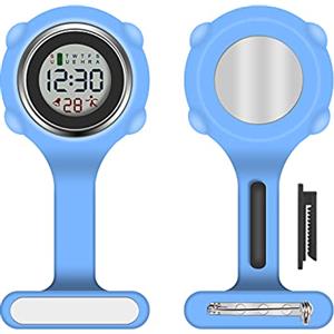 Vicloon Orologio da infermiera Spilla Orologio da infermiera in silicone con clip da taschino da da tasca con spilla da appendere da tasca per infermiere Dottore