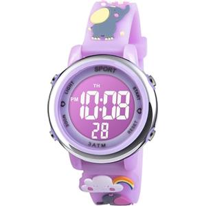 Vicloon Orologio Digitale per Bambini, Orologio da Polso per Ragazzi e Ragazze, Polso unicorno, Cartoni 3D Waterproof Retroilluminazione a 7 Colori, Regalo di Natale Regali per Ragazzi e Ragazze