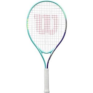 Wilson Racchetta Da Tennis Intrigue Jr 25, Telaio Leggero Per Maneggevolezza, Offre Un Gioco Stabile e Colpi Potenti, Corde Delicate Sul Braccio, Colore: Verde Acqua/Blu, Misura: 25