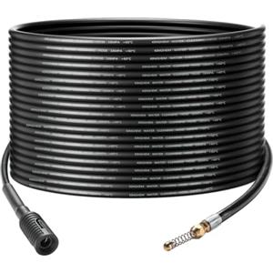 SGerste Kit di pulizia per tubo di scarico per idropulitrice, tubo flessibile sbloccante con ugello a getto rotante per idropulitrici Bosch EasyAquatak UniversalAquatak AQT (15 m)