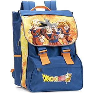 Franco Cosimo Panini DRAGON BALL - Zaino Scuola Ufficiale Dragon Ball, Zaino Bambina con 2 Ampi Spazi, Tasca Frontale, Spallacci Regolabili Imbottiti, Retro e Fondo Termoformati, Chiusure a Zip, 29x41Hx13,5cm