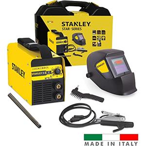 STANLEY Saldatrice Inverter MMA ad elettrodo 130A STANLEY STAR 3200 con accessori e maschera Stanley professionale