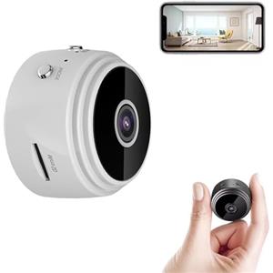 Aderpmin Secret Scope - Mini telecamera di sicurezza wireless Wifi 1080p HD, mini monitor senza fili con funzione di visione notturna, registrazione in tempo reale, telecamera di sorveglianza per esterni