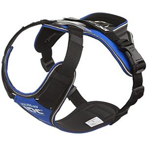 Julius-K9 Pettorina IDC Longwalk Blu-Grigio L - Neoprene Ergonomica per Cani 18-25 Kg