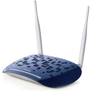 TP-Link [Vecchio Modello] TP-LINK TD-W8960N Modem Router Wireless N300, ADSL2+, 4 Porte Fast Ethernet, IPsec VPN, Blu