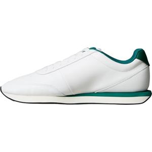 Calvin Klein Uomo Sneakers Running Retro in Pelle, Multicolore (Bright White/Galapagos), 43