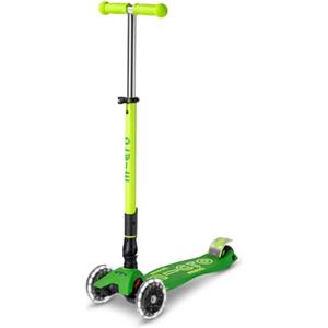 Micro® | Maxi Micro Deluxe Pieghevole LED Monopattino 3 Ruote Bambini | Altezza Regolabile | Ruote con Illuminazione a LED | Cuscinetti ABEC9 | 5-12 Anni | Ragazzi e Ragazze