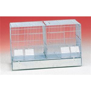 DOMUS MOLINARI Gabbia Per CANARINI e UCCELLI 'Cova 45CM Zincata. Fondo In Lamiera+GRIGLIA, Quattro Mangiatoie E DIVISORIO FRONTALE DOMUS MOLINARI