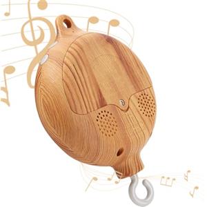 Gobesty Carillon mobile per culla, scatola musicale mobile per neonati 35 melodie, lettino per bambini, campana, scatola di musica effetto legno, culle mobili per cots Nursery Decoration